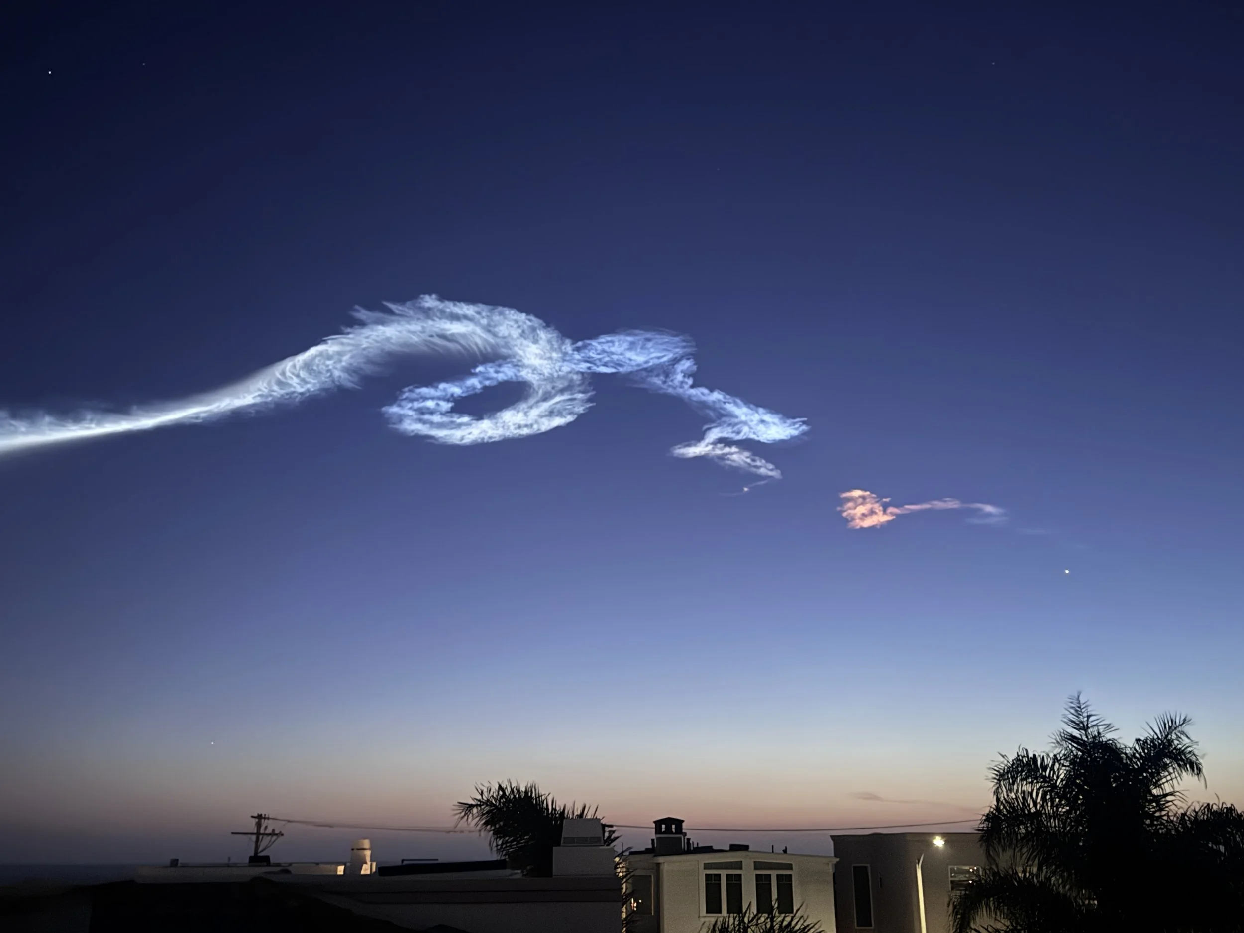 Space X launch 4/6/26. View from Hermosa Beach.