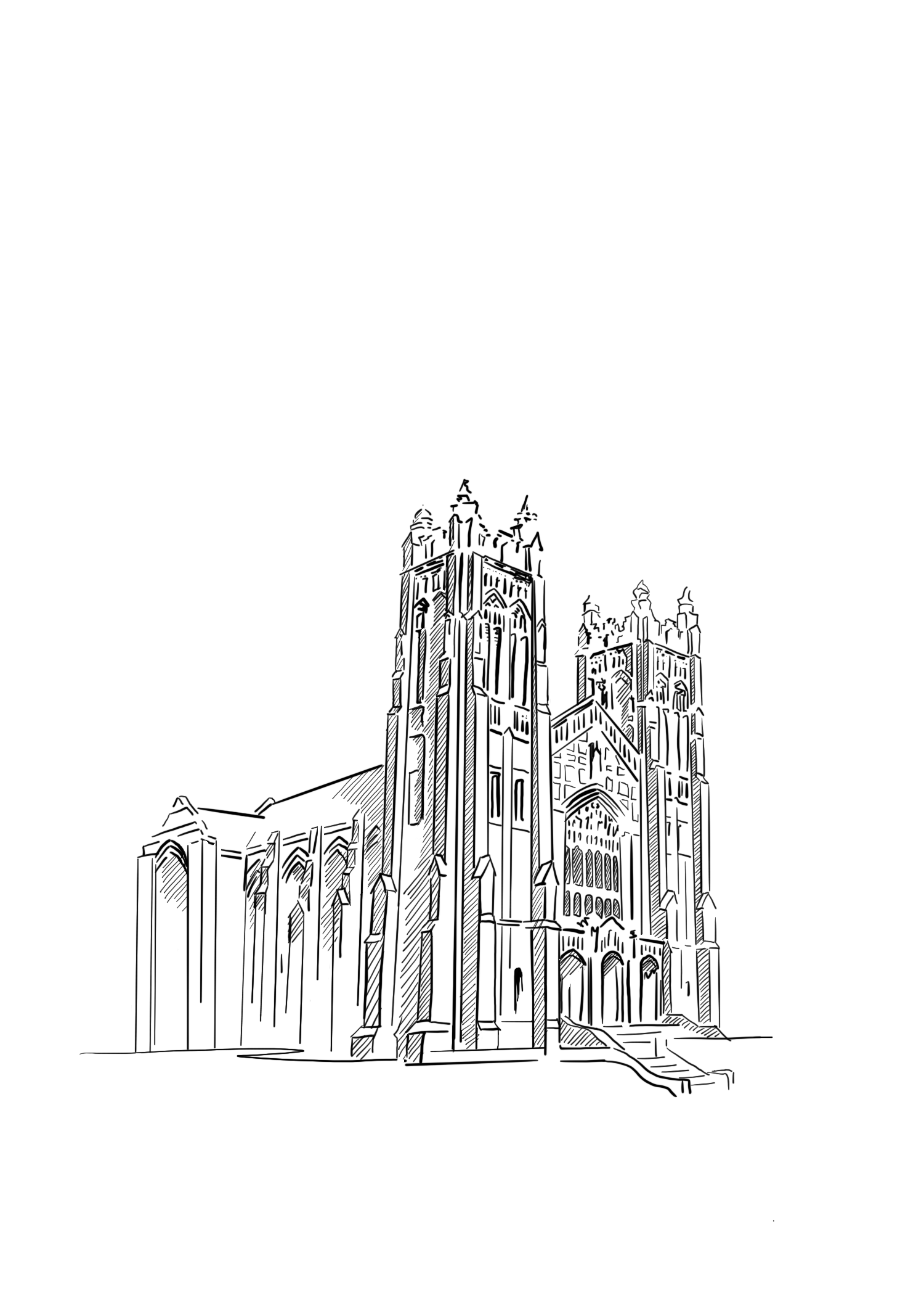 St. Ignatius of Loyola Denver invitation illustration commission 2023