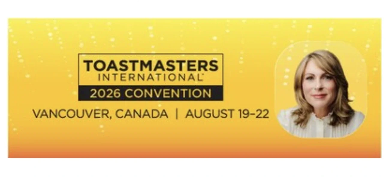 Announcement of Jennifer Moss as Keynote Speaker and Golden Gavel Award Winner at 2026 convention Vancouver BC August 19022