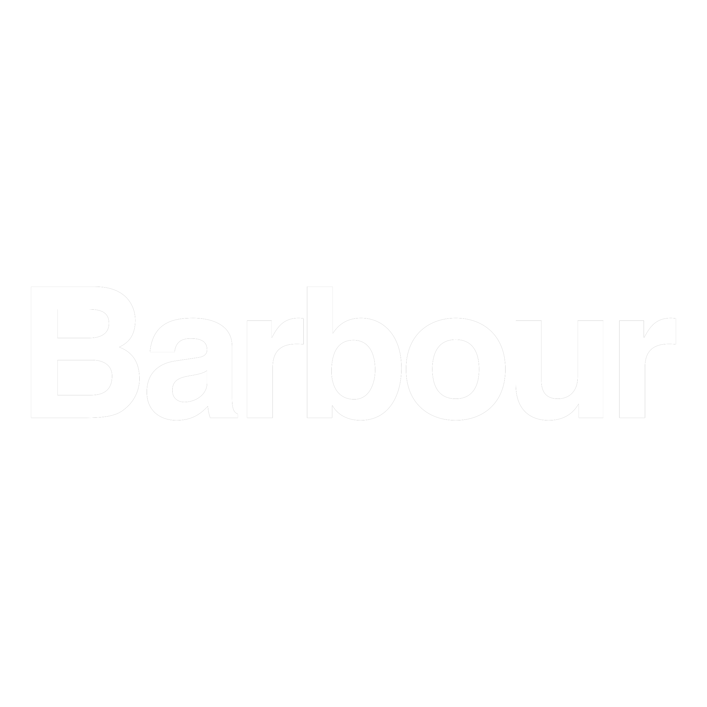 A black background with the word 'Barbour' written in large white font.