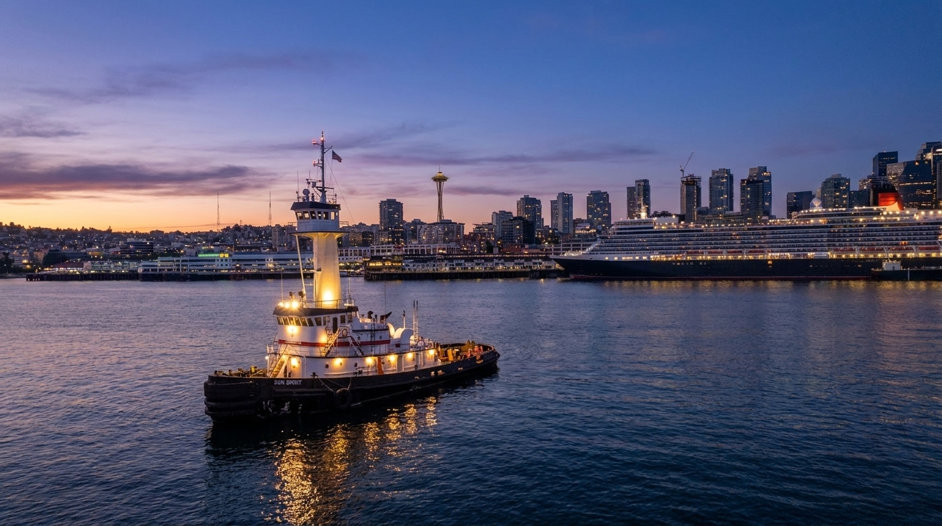 Seattle skyline maritime photography