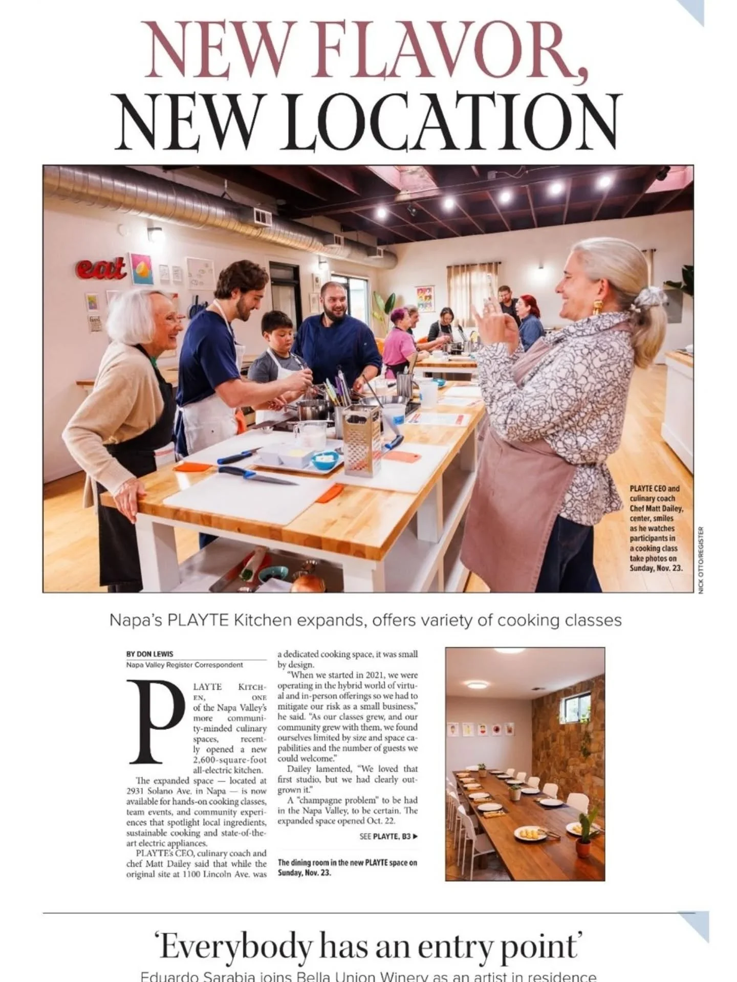 A small business win this weekend! Thank you for the feature @naparegister.

#napavalley #naparegister #CookingClass #napacookingclass #visitnapavalley #playtekitchen #foodiefun #napavalleyevents