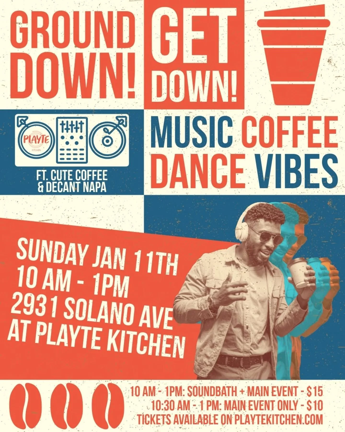 📣NAPA! If you&rsquo;re already thinking about your new year's resolutions and they involve good food, movement, music, and feeling good&mdash;this one&rsquo;s for you.

A PLAYTE Kitchen production:&nbsp;Ground Down, Get Down.

THE high-vibe, morning