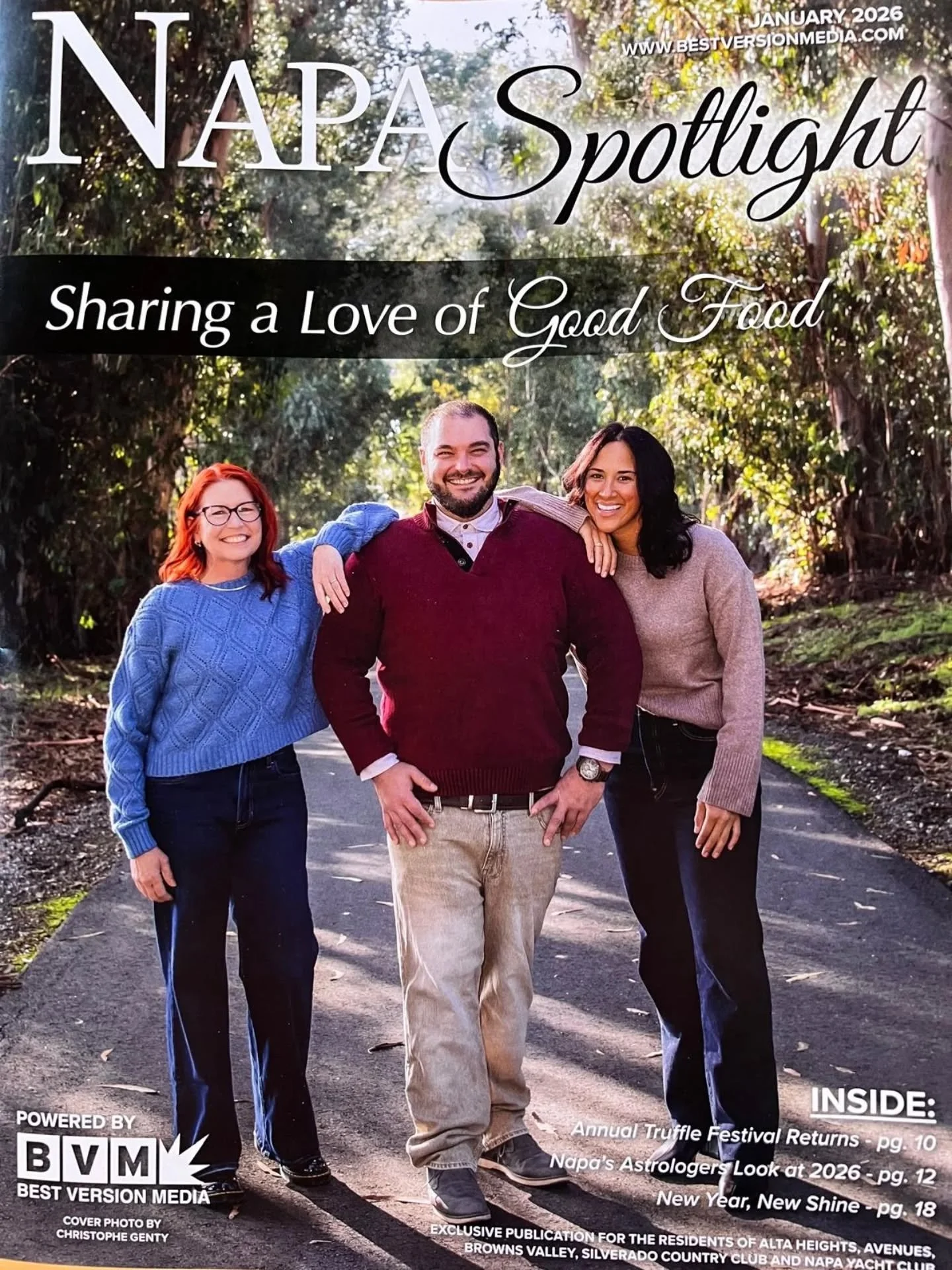 Look whose cute little faces are gracing the cover of this month's Napa Spotlight! We are all "transplants" to Napa, but something about Napa kept us here: chosen family. AND really good food. We believe that food is the quintessential soci