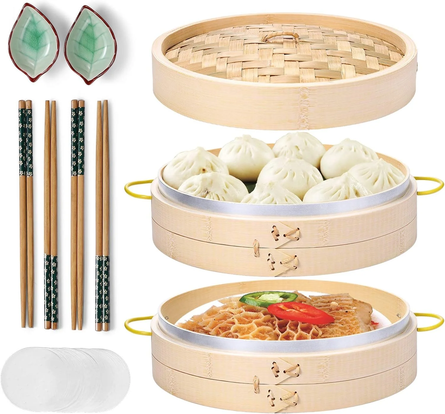 Bamboo Steamer Set