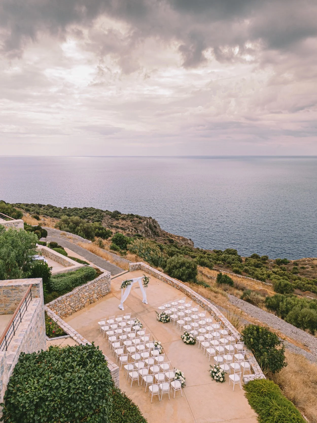 drone view of aria estate Mani