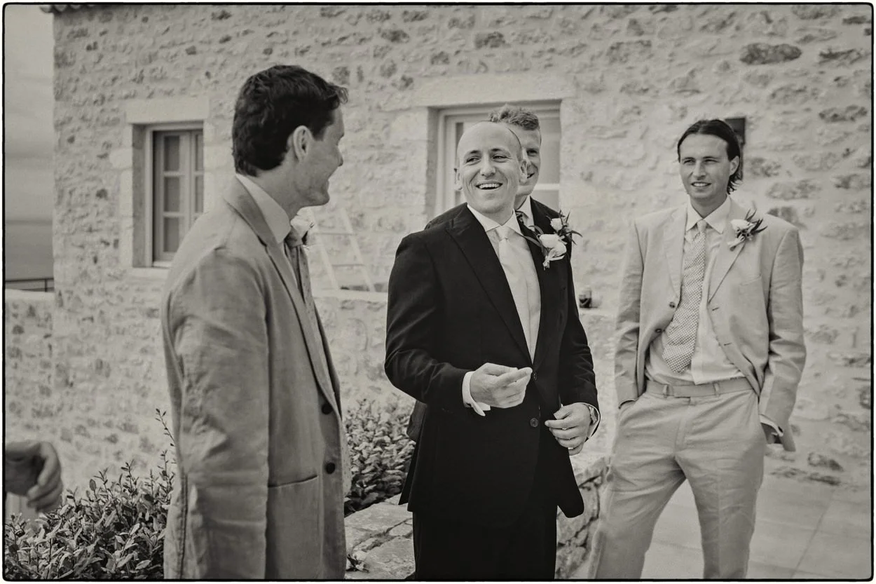 Groom getting ready