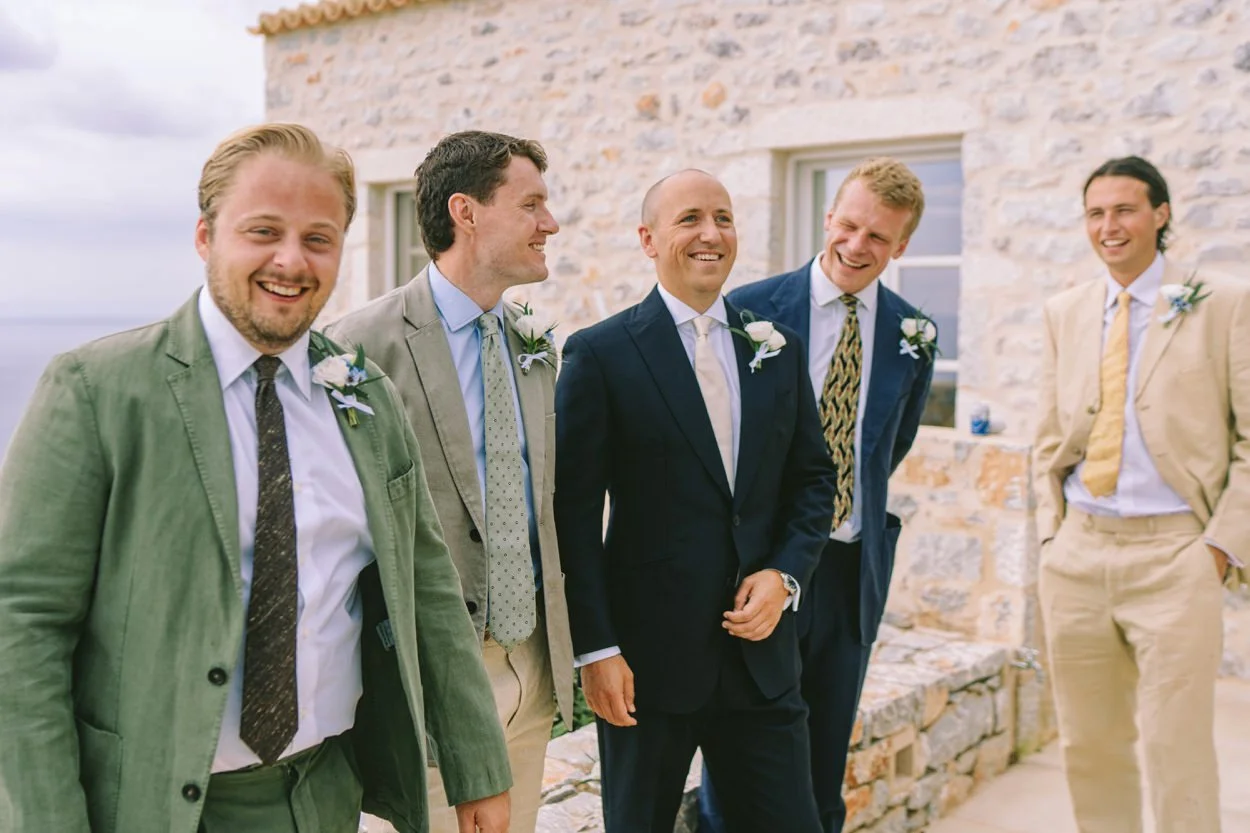 Groom getting ready