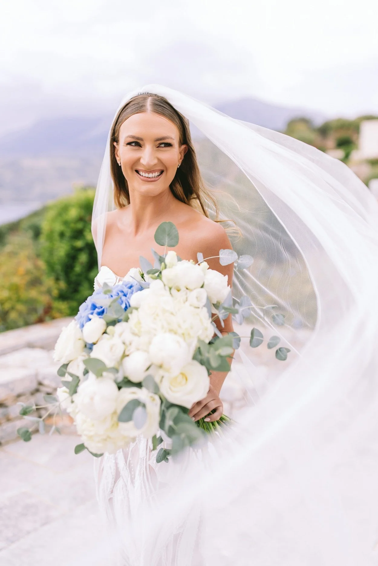 Bride is getting ready at Aria Estate