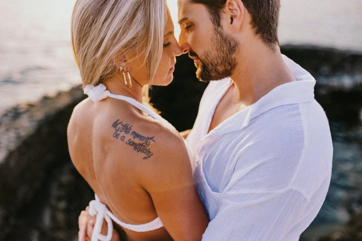 Close up portrait of the couple