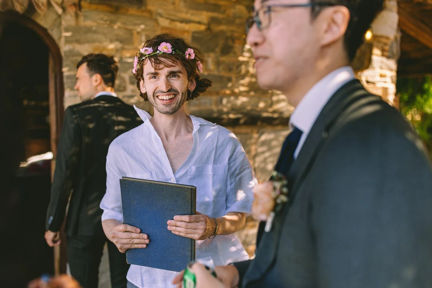 a little before the ceremony starts