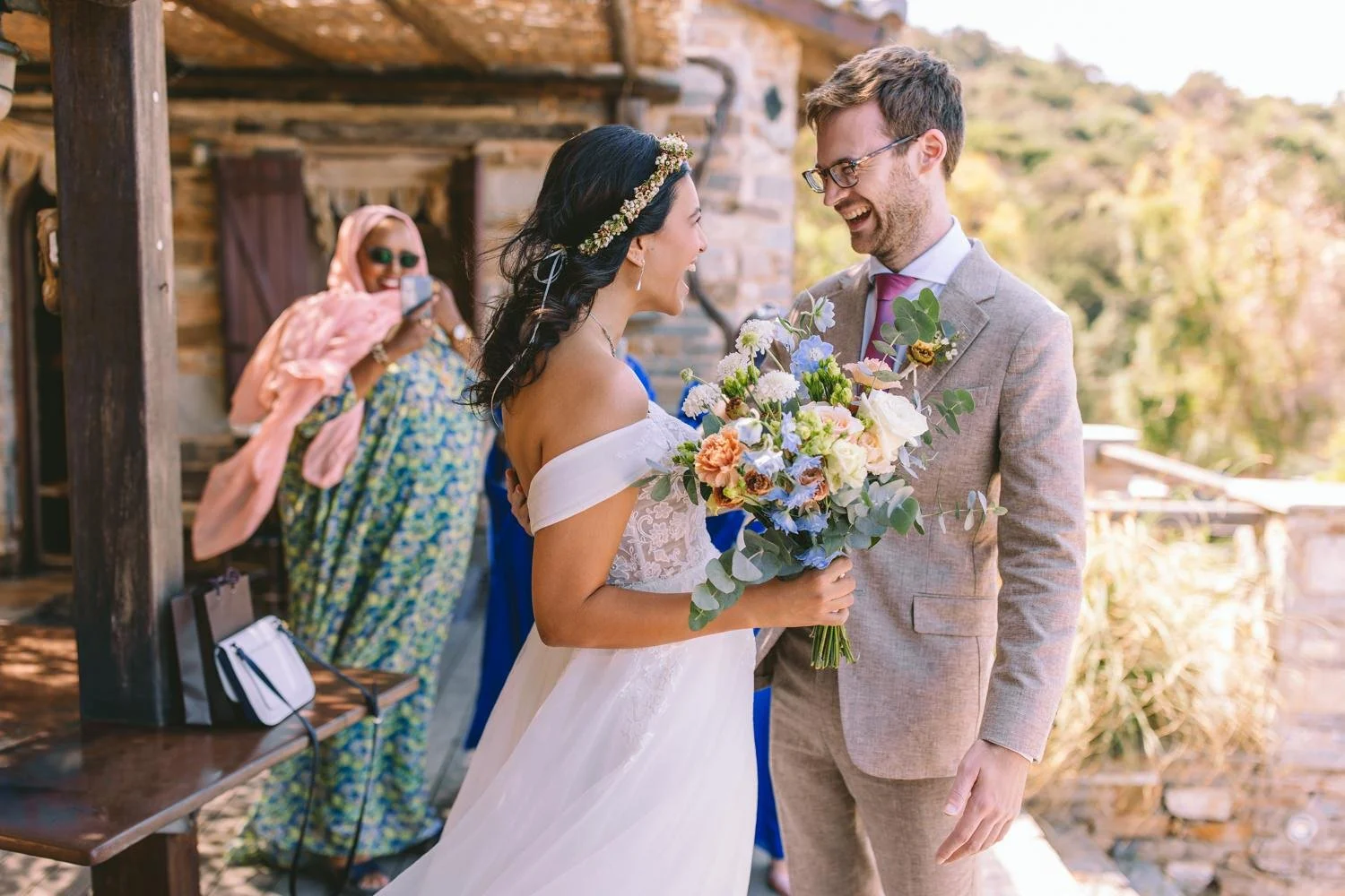 a little before the ceremony starts