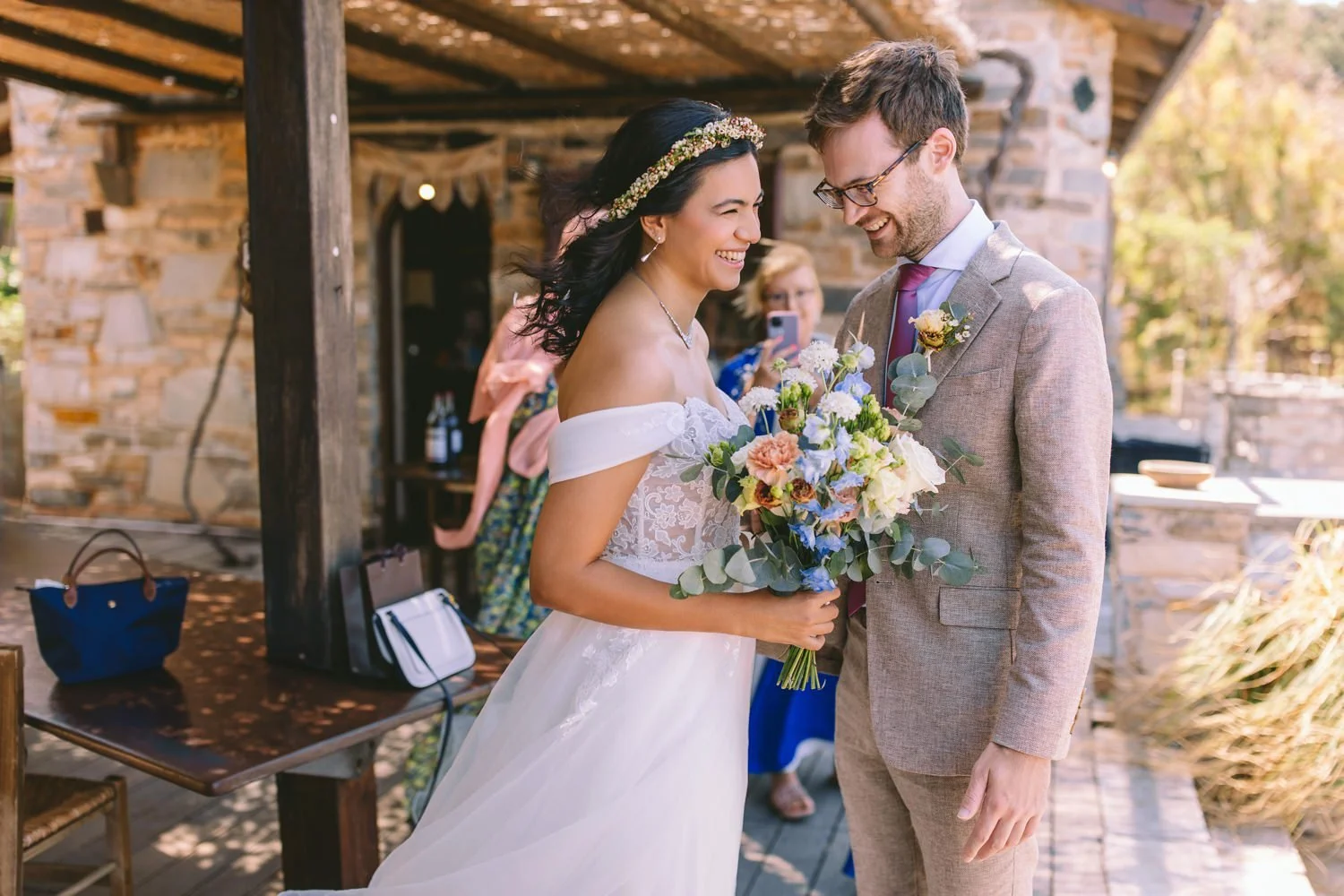 a little before the ceremony starts