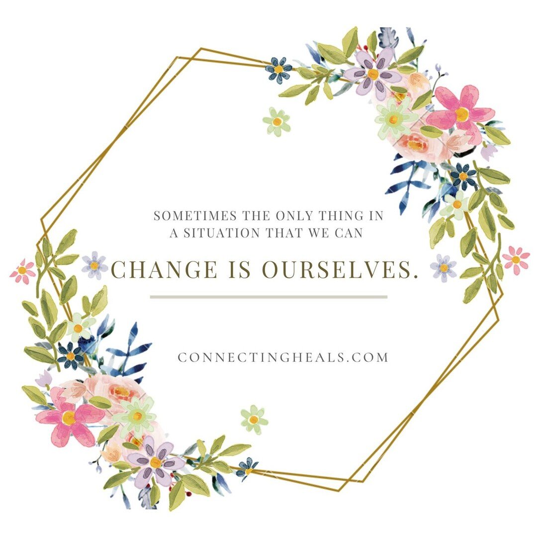 Sometimes we spend a lot of time and energy trying to change others or change a situation that has already happened. The only thing we can really change though is ourselves and how we choose to respond. #therapy #therapist #dbt #dialecticalbehaviorth