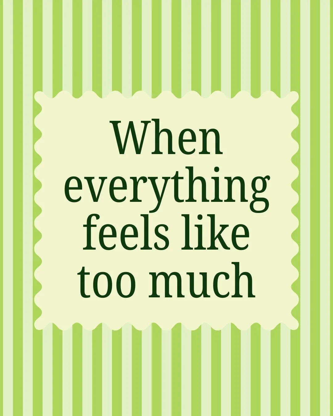Feeling overwhelmed doesn&rsquo;t mean you&rsquo;re doing something wrong, it often means your system is overloaded.

When everything feels urgent, narrowing your focus can help break things down into smaller steps that feel easier to approach.

One 