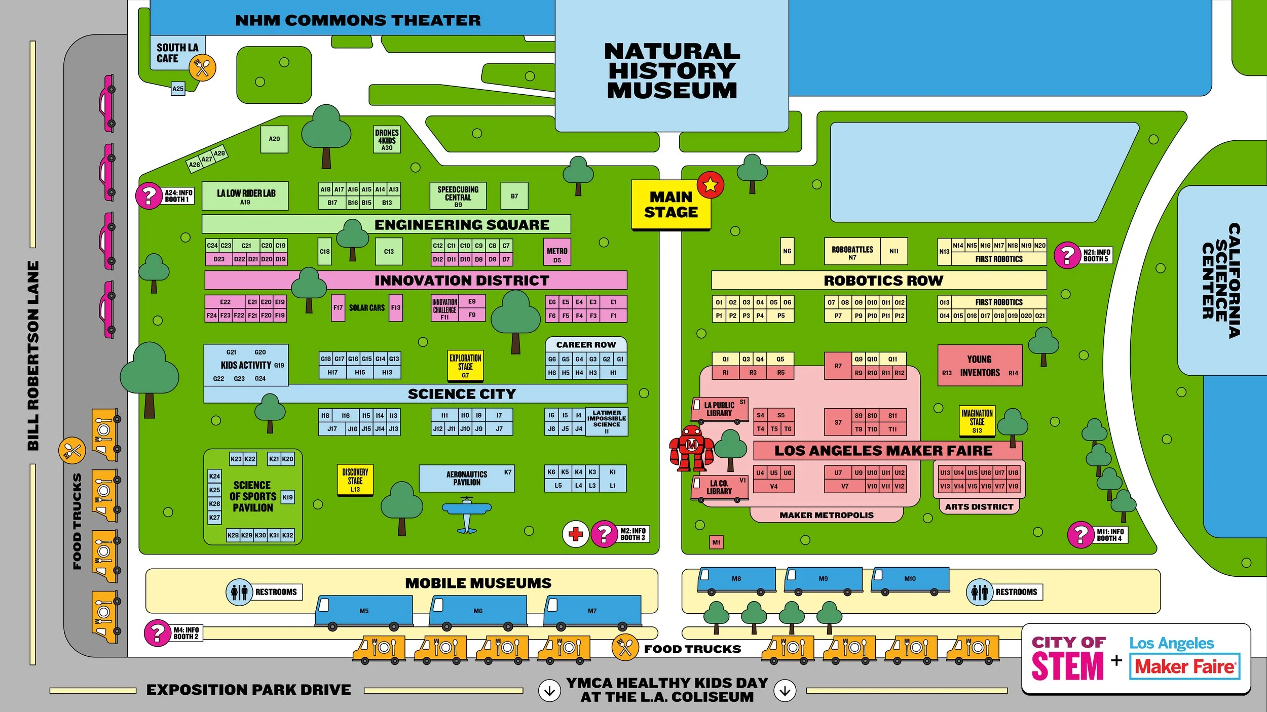 City of STEM + LA Maker Faire 2026 Event Map