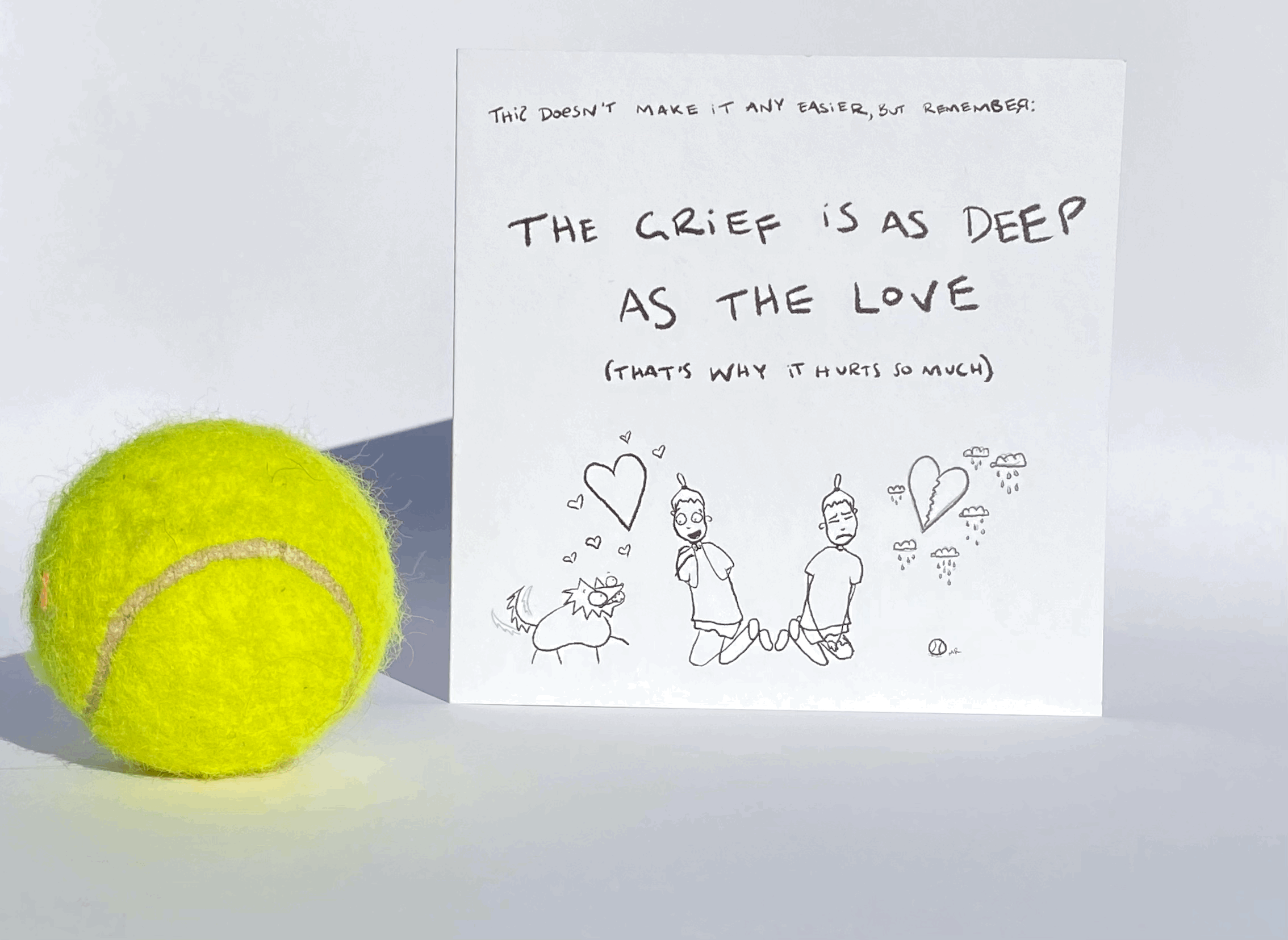 losing a dog - sympathy card