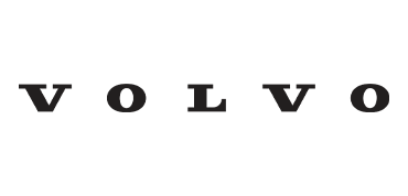 The Volvo logo with the word 'Volvo' underneath a circular emblem containing a diagonal arrow.