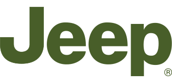 Jeep logo in dark green color.