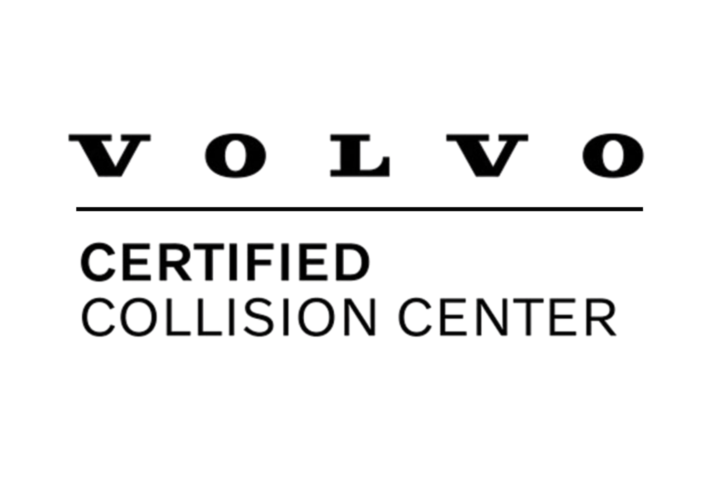 Logo with the words 'VOVO' in large font, 'CERTIFIED' underneath, and 'COLLISION CENTERS' at the bottom.