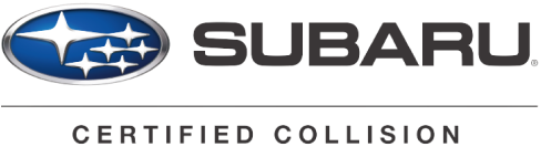 Subaru Certified Collision logo with Subaru emblem and text