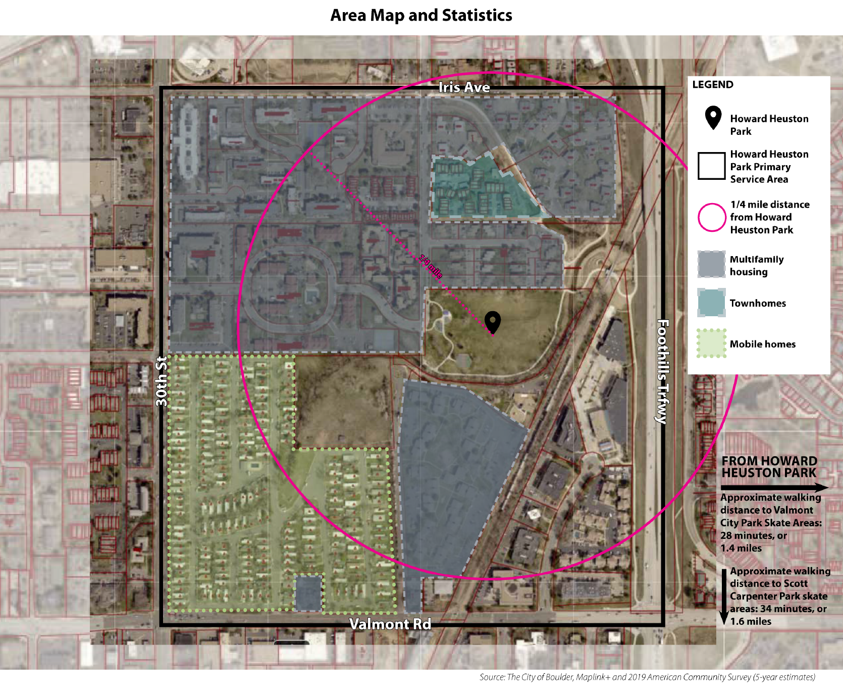 Howard Heuston Park Area Map (created while working as staff for Boulder Parks and Recreation)