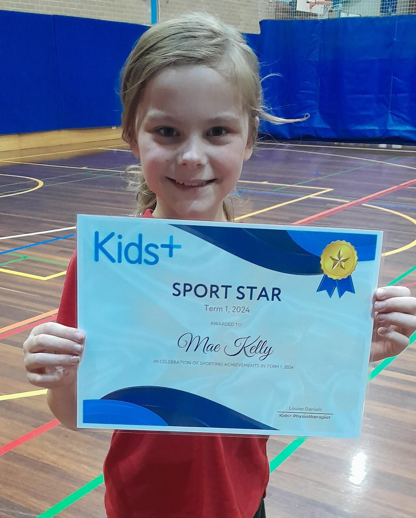 Mae has been awarded with the Term 1 Sport Star Award for her outstanding performance in our group program. Additionally, she had an exciting summer of sports, actively participating in the Starfish Nipper program with Wye River SLSC. Mae expressed h