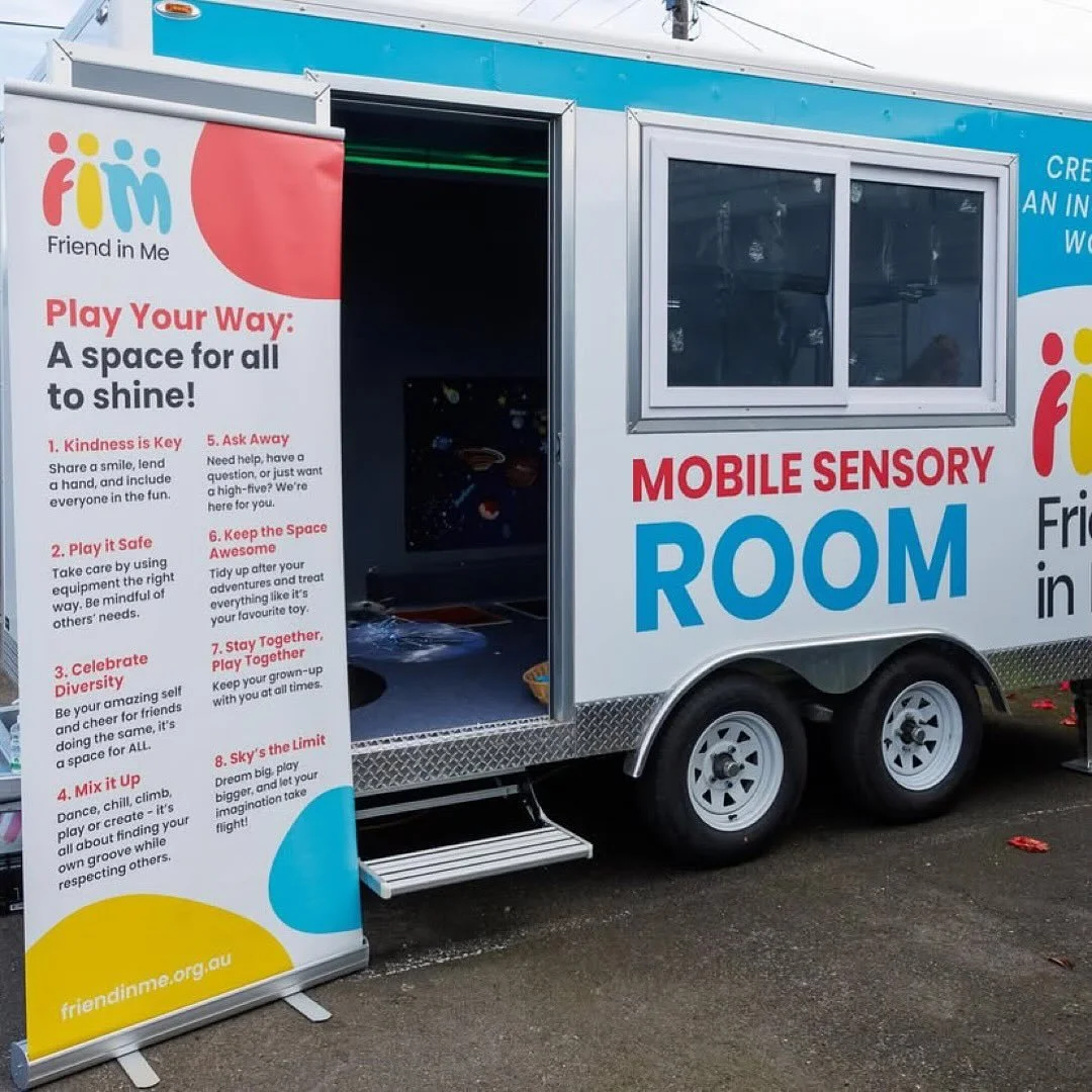 Welcome to the Kite Festival, @friend_in_me_ ! We cannot wait to have this incredible community asset, the FiM Mobile Sensory Room, available to our attendees this Sunday. Check out our Accessibility Guide for more (click bio or www.kidsplus.org.au/k