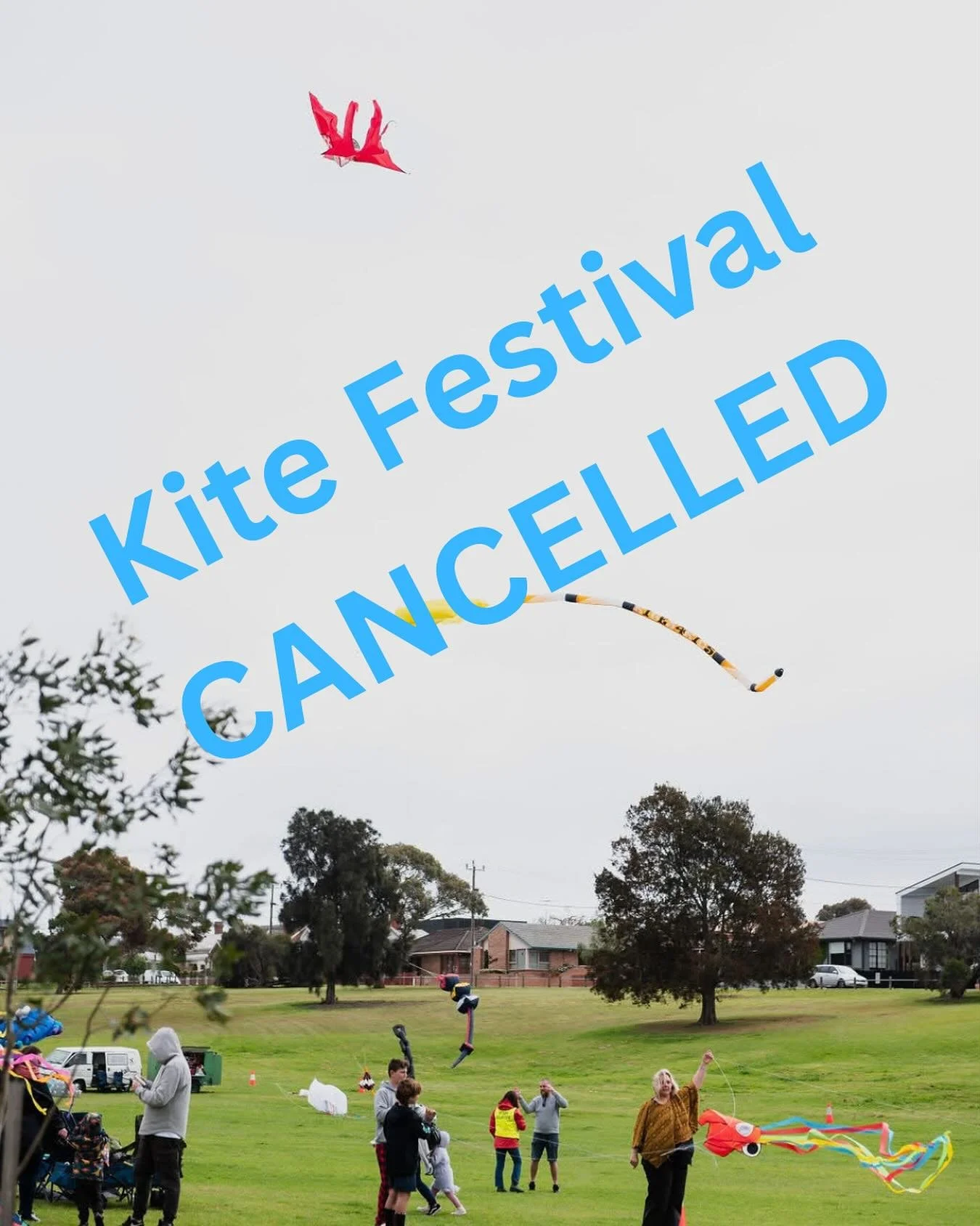 CANCELLED

We&rsquo;ve made the difficult decision to cancel our beloved Kite Festival due to dangerous winds. Public safety is our priority and unfortunately due to a local weather warning we will not be proceeding today at Rippleside Park.