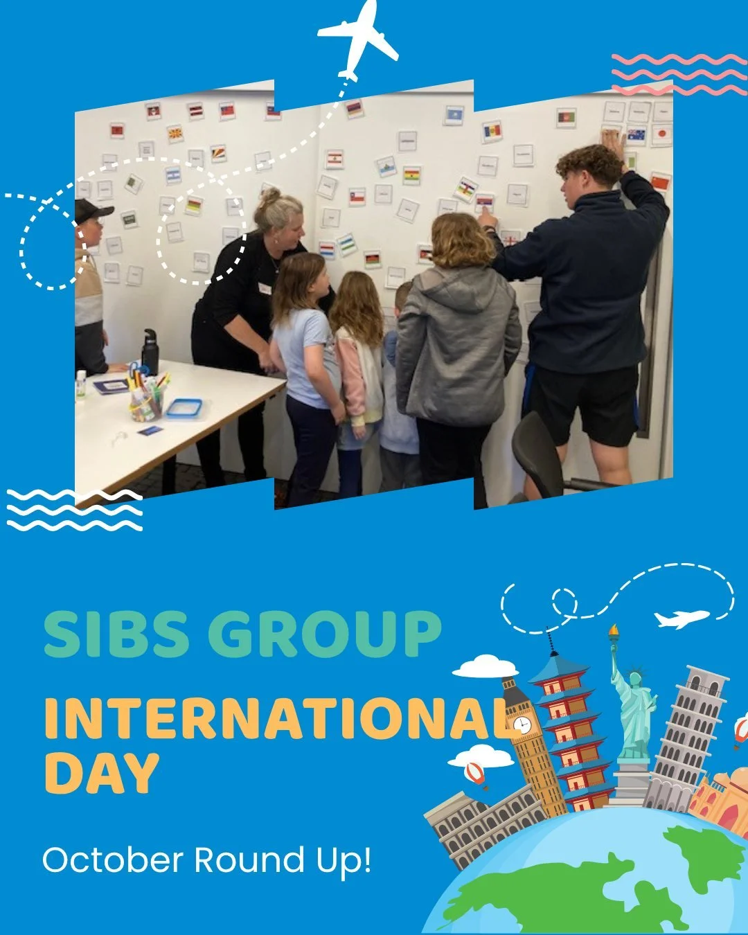 Our latest Sibs Group! The theme, as chosen by the group, was International Day.

Noah began the afternoon by sharing stories about his experiences growing up in Japan. He talked about his schooling, his experiences during earthquakes, and even taugh