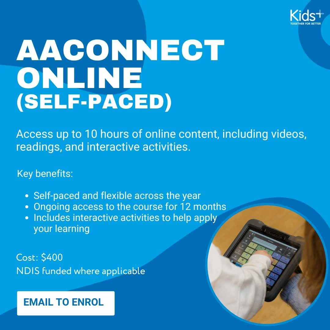 AAC australia parent online training self-paced accessible communication