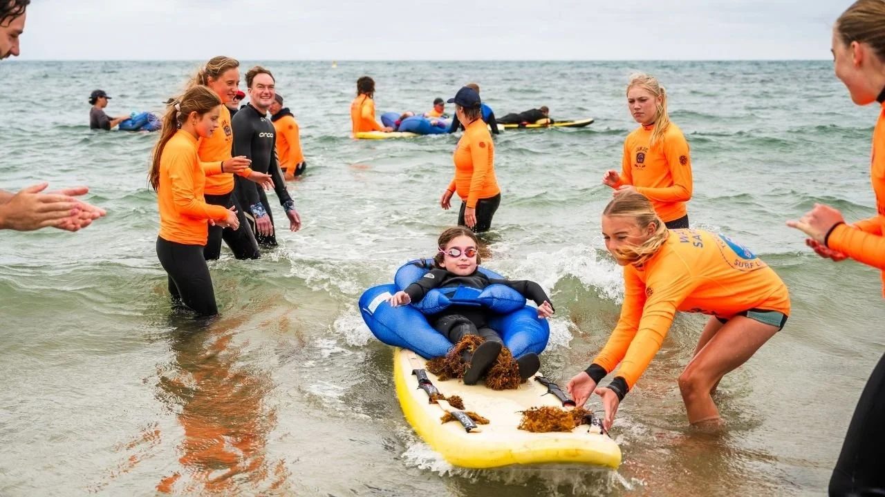 surf ed group therapy children's therapy services flying start torquay