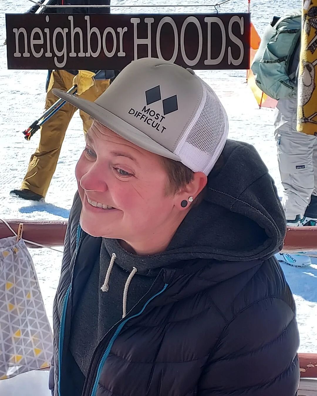 @neighbor_hoods looking fresh in her new most difficult hat. Thank you, Kate, for your purchase. Everyone has their own take on what this text means to them. Kate at @neighbor_hoods
Sells the best hoods. 

If you missed getting yours, just reach out 