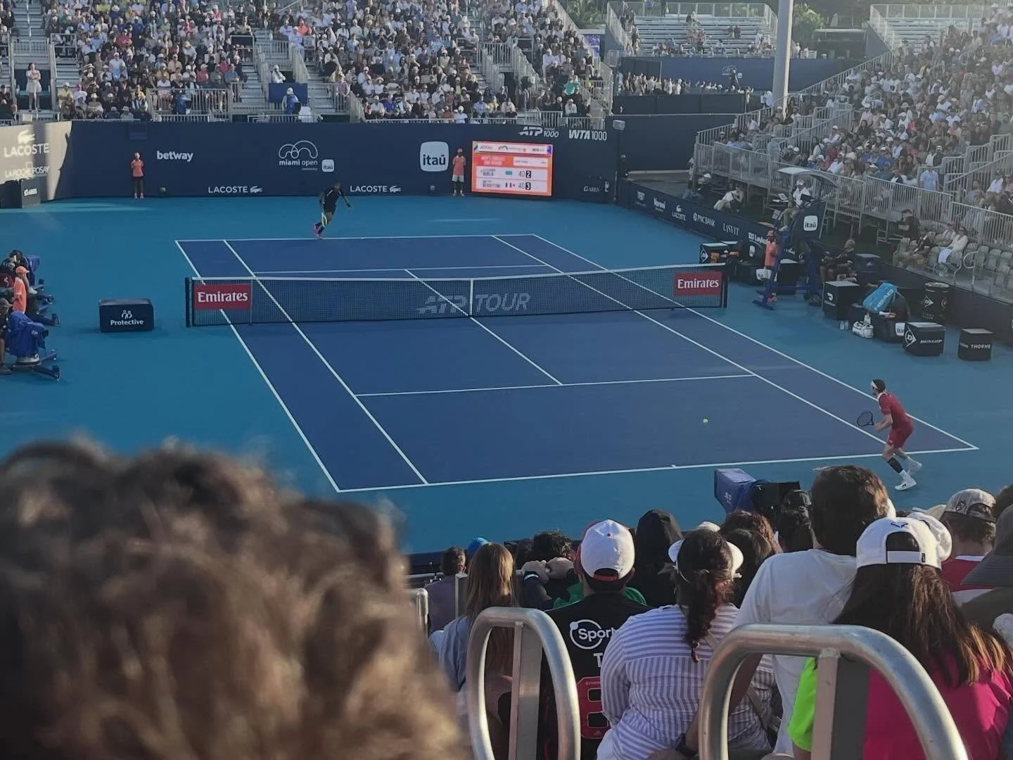 Love seeing Coach Pete representing the Chico Racquet Club at the Miami Open 🎾
Front row views of Jannik Sinner and Matteo Berrettini / Alexander Bublik warming up 🙌 Thanks for the great shots!