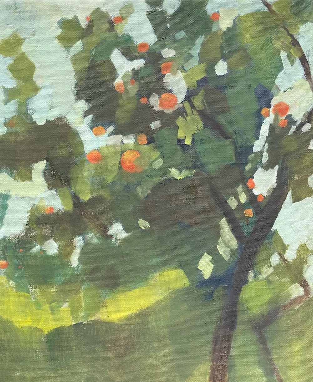 The oranges, 2024, oil on linen, 30 x 25 cm