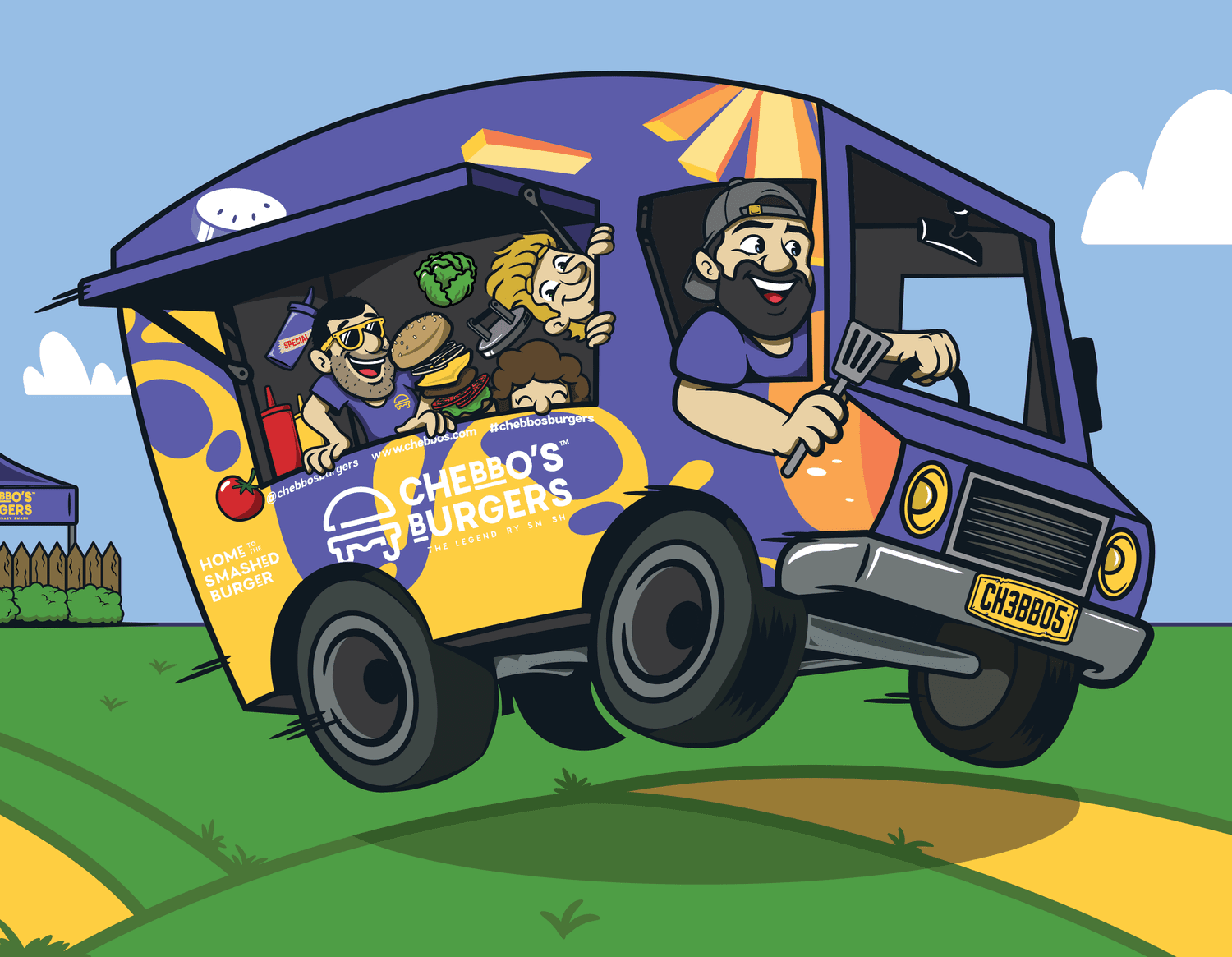 Chebbos Burgers mascot