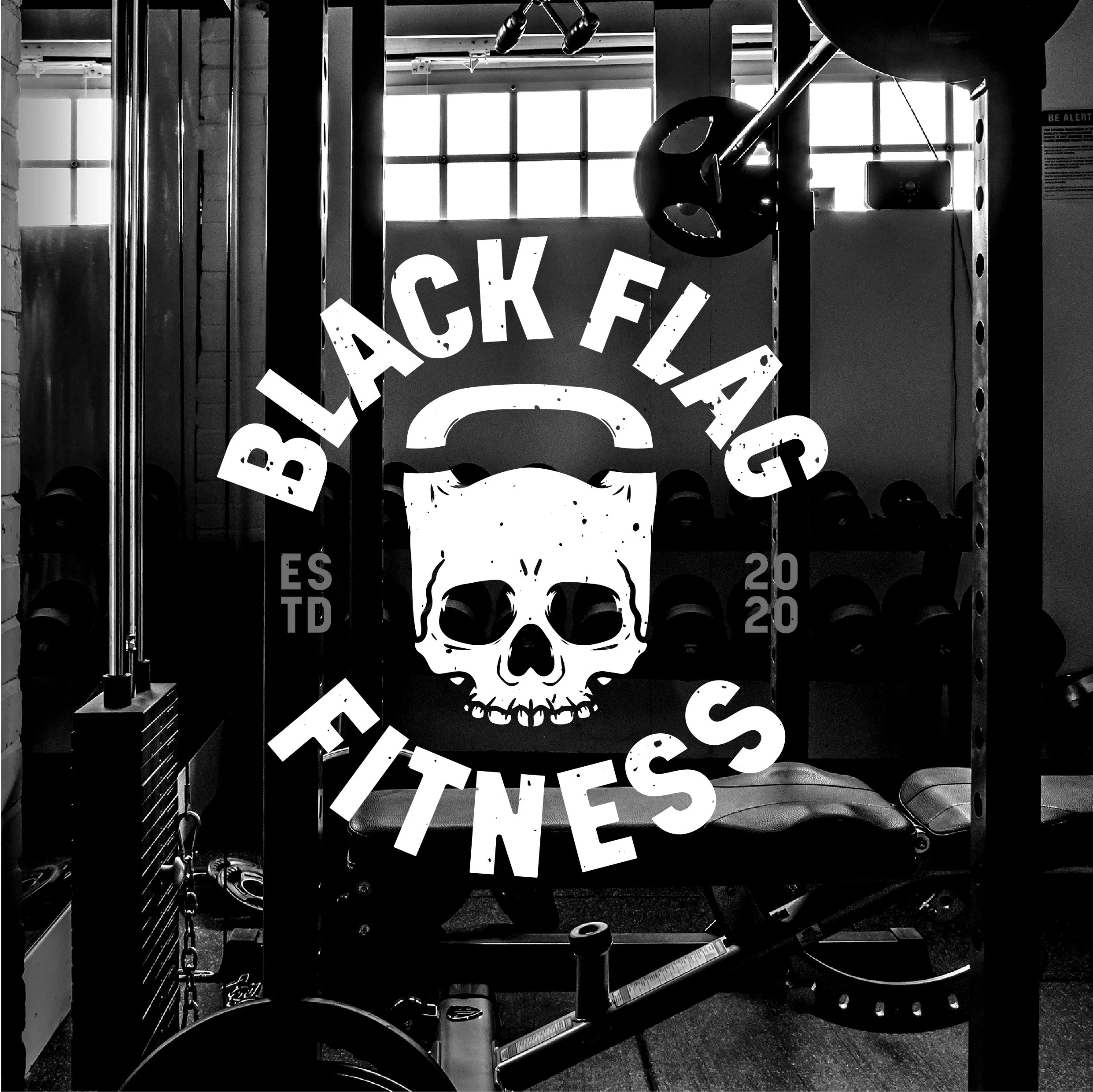 Black Flag Fitness mascot design