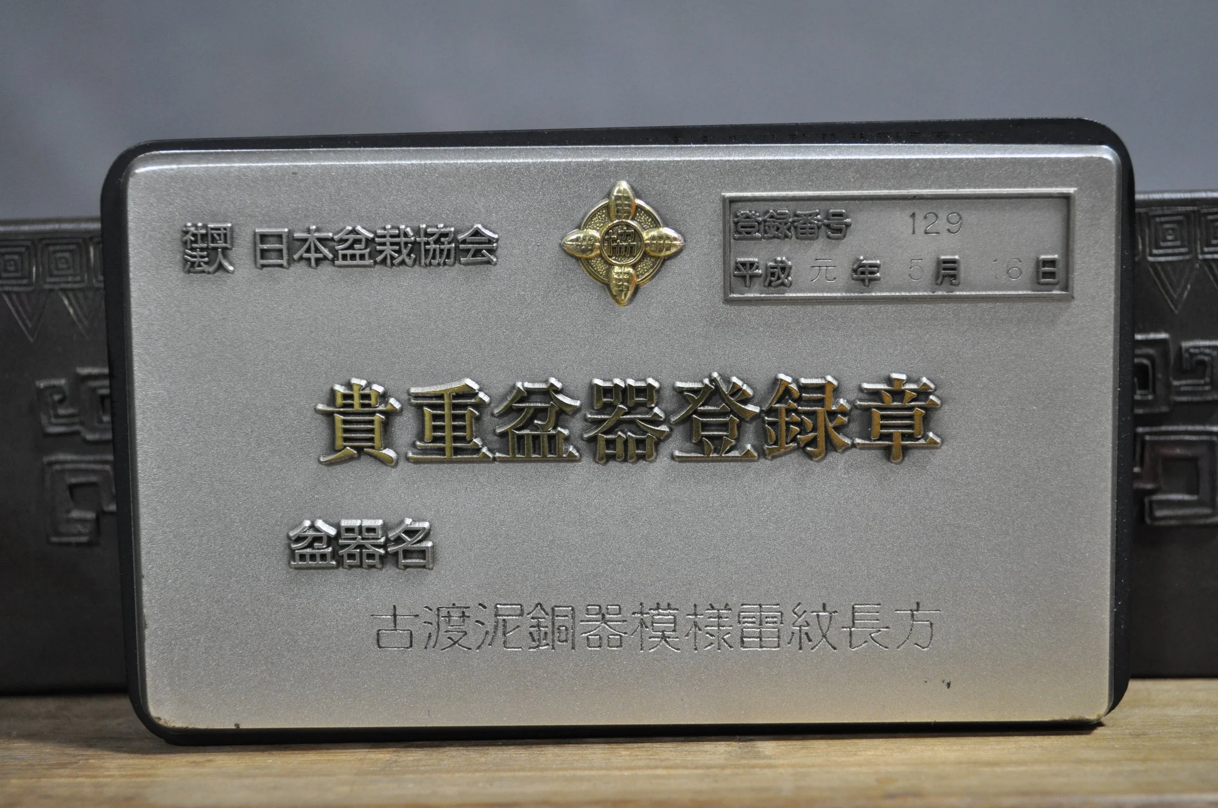 乾隆嘉庆顺水款仿铜锈宜兴黑泥贴泥片夔龙长方直面盆日本名盆器21.1x13x6.8公分DSC_0399.JPG