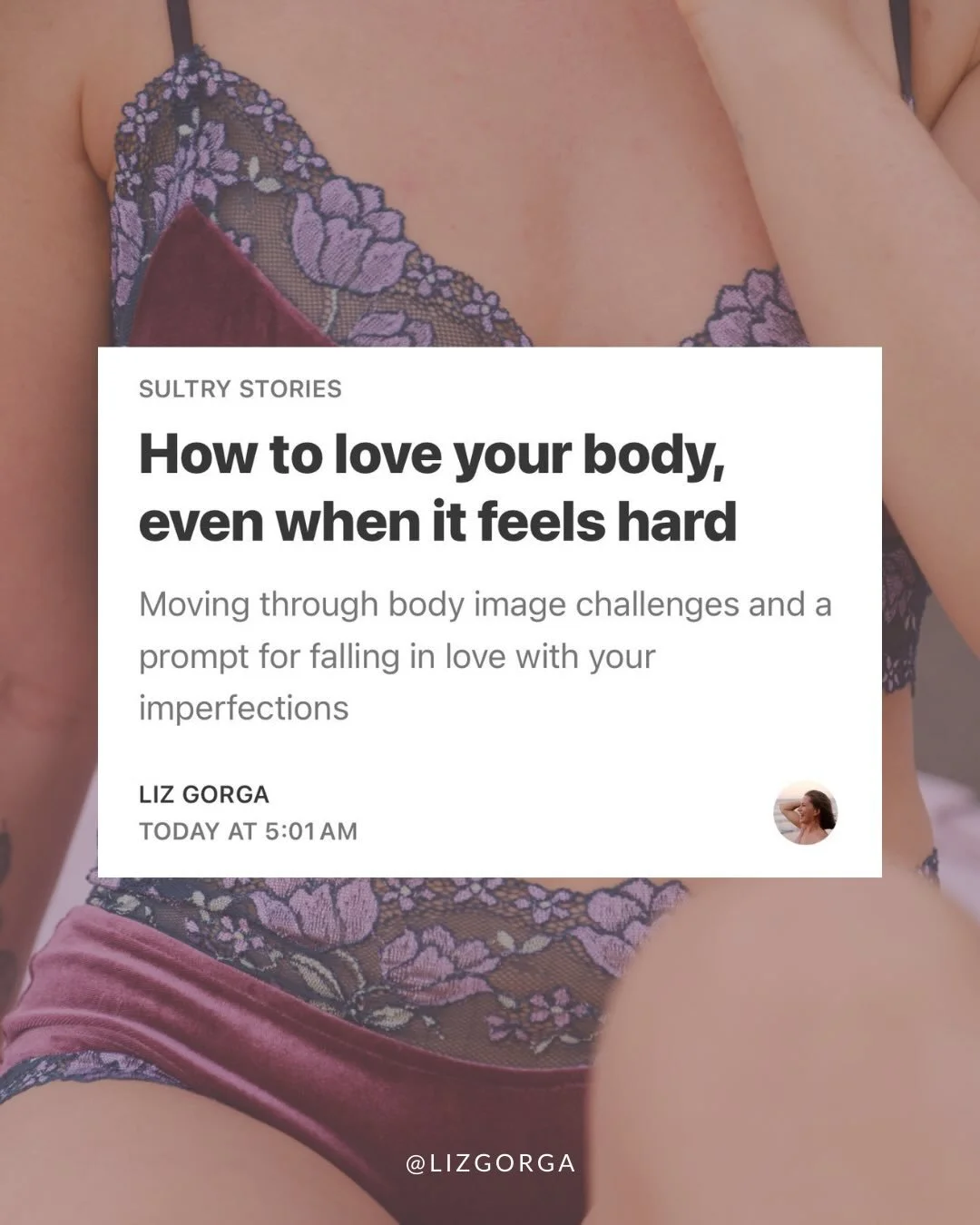 This was a very real experience for me this week. 

And what poured out of me when I followed this prompt made me look at myself in the mirror through a completely different lens.

I didn&rsquo;t see the imperfections.
I saw what my lovers see &mdash