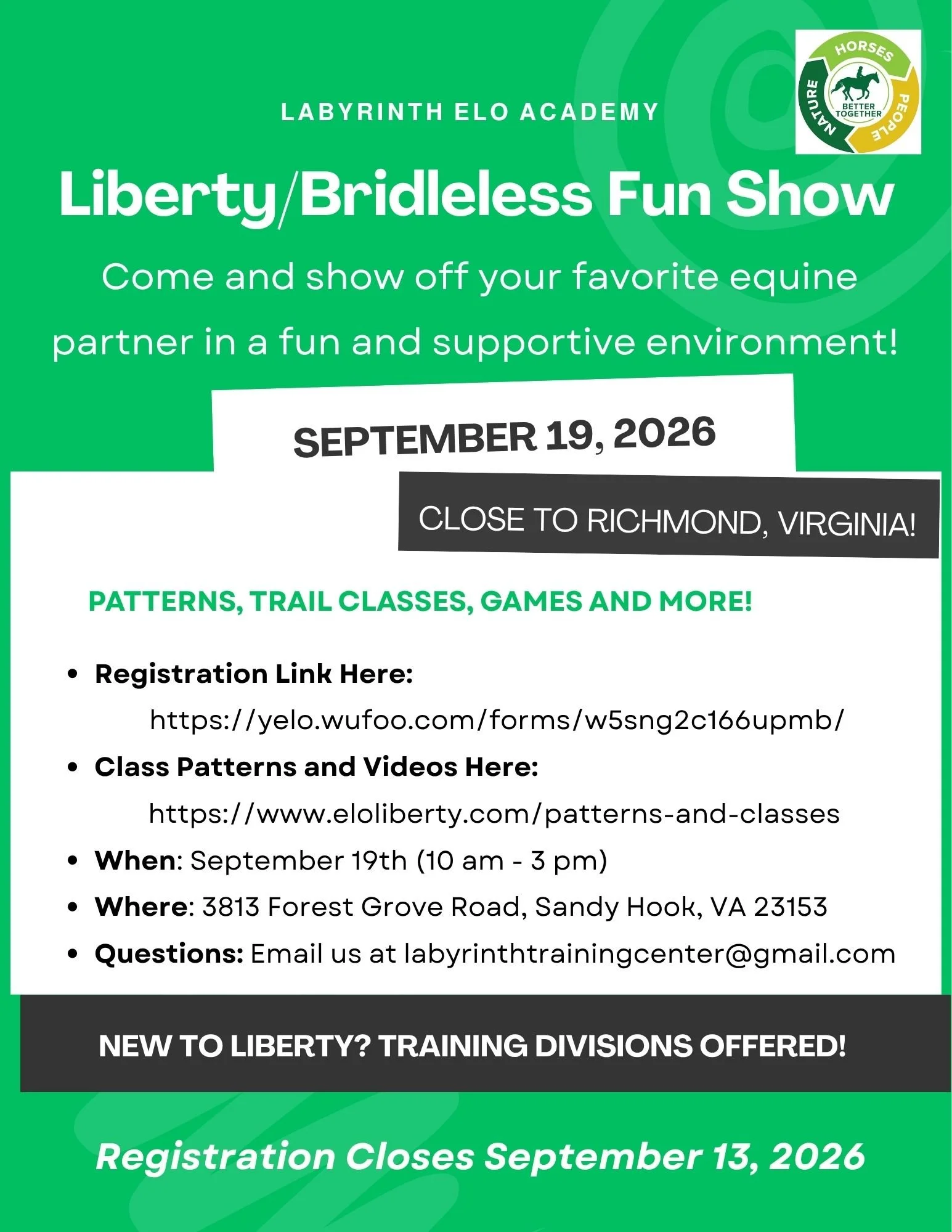 Liberty/Bridleless Fun Show