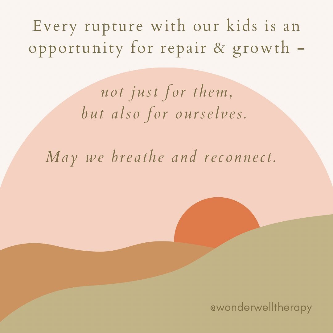 With the long weekend coming up with extra family time, may we extend grace to ourselves, parents. 

We mess up. We will continue to mess up. We will continue to experience ruptures in relationships because they are normal. I hope we remember that at