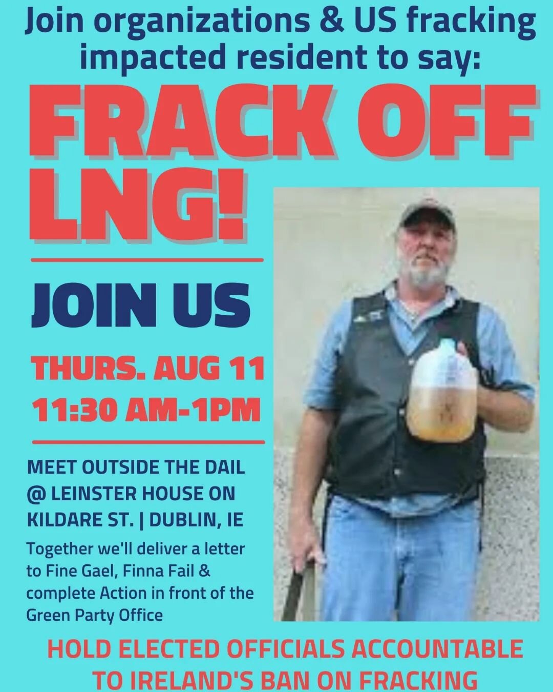 Be there tomorrow if you can! We must #KeepIrelandLNGFree starting with preventing #ShannonLNG