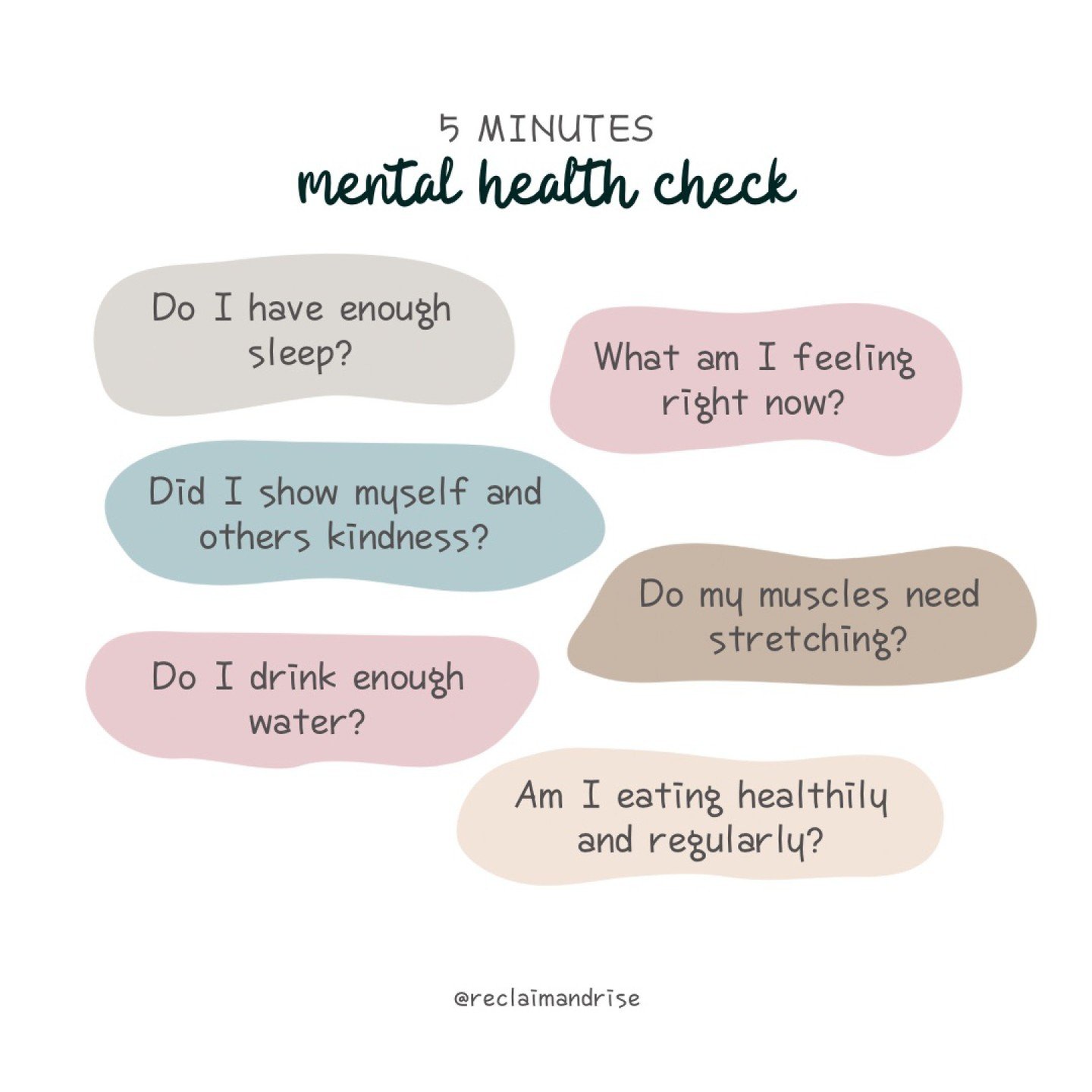 Taking just five minutes out of your day to do a mental wellness check-in can have a huge impact on your overall well-being. It&rsquo;s quick, simple, and incredibly effective when done consistently. 

Ask yourself: How am I feeling today? What&rsquo