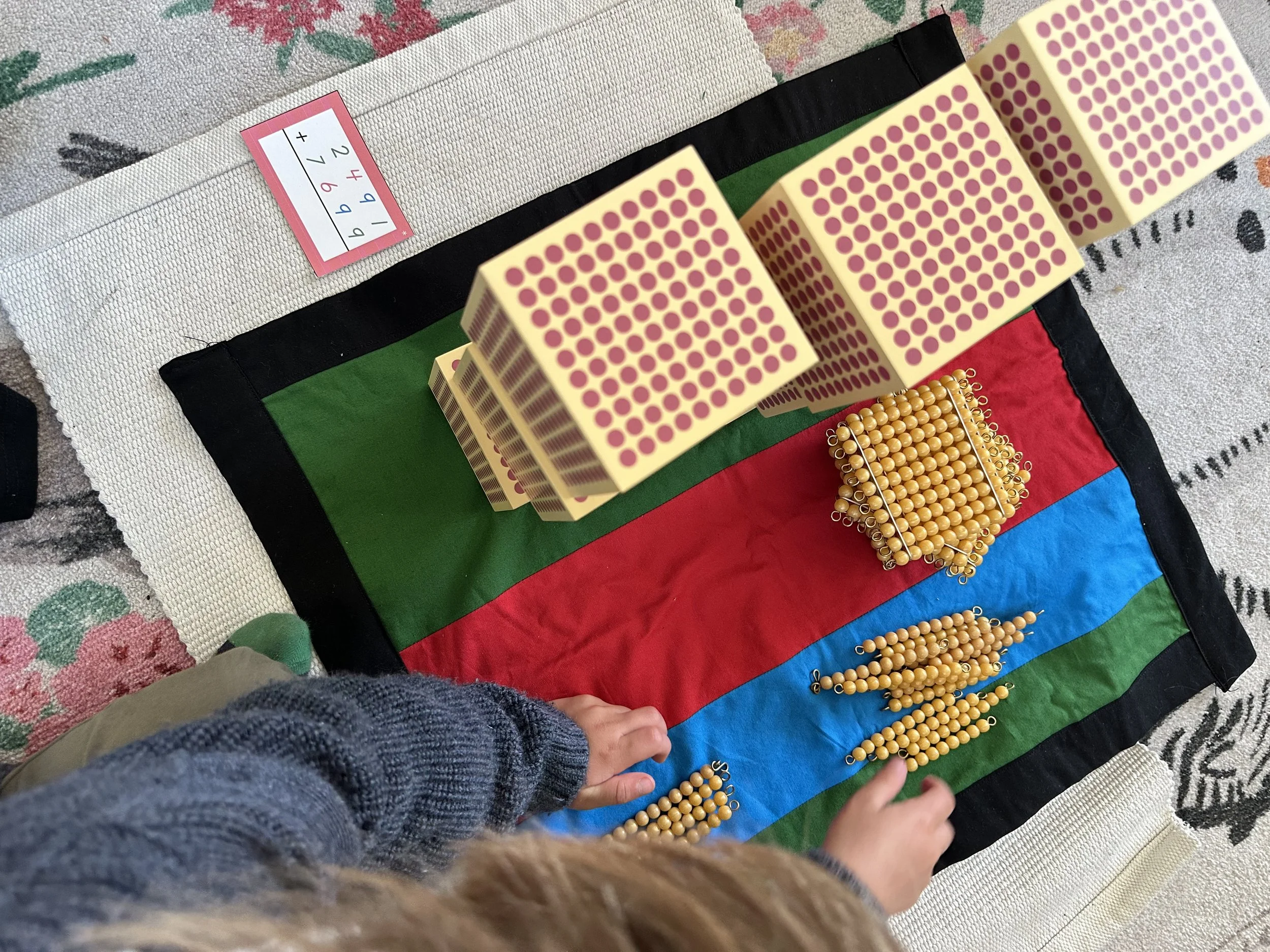 how to do Montessori math with a preschooler
