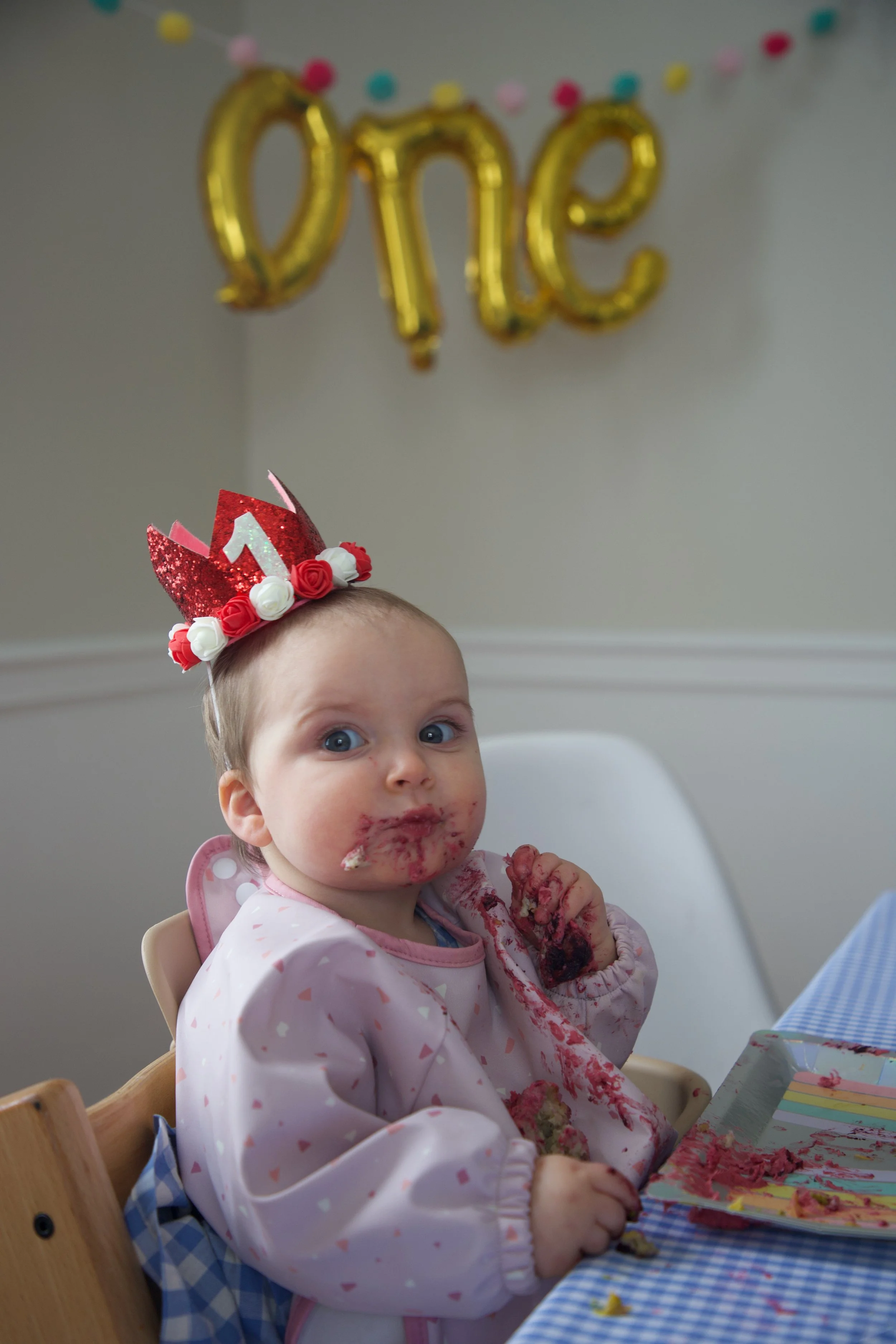 No Added Sugar First Birthday Cake and Colorful DyeFree Frosting