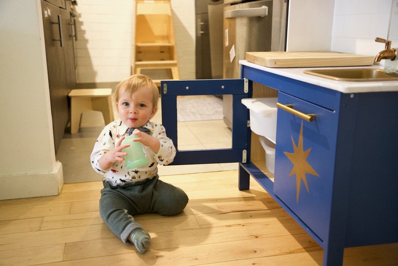 Montessori Functional Kitchen IKEA Play Kitchen Hack Working Sink