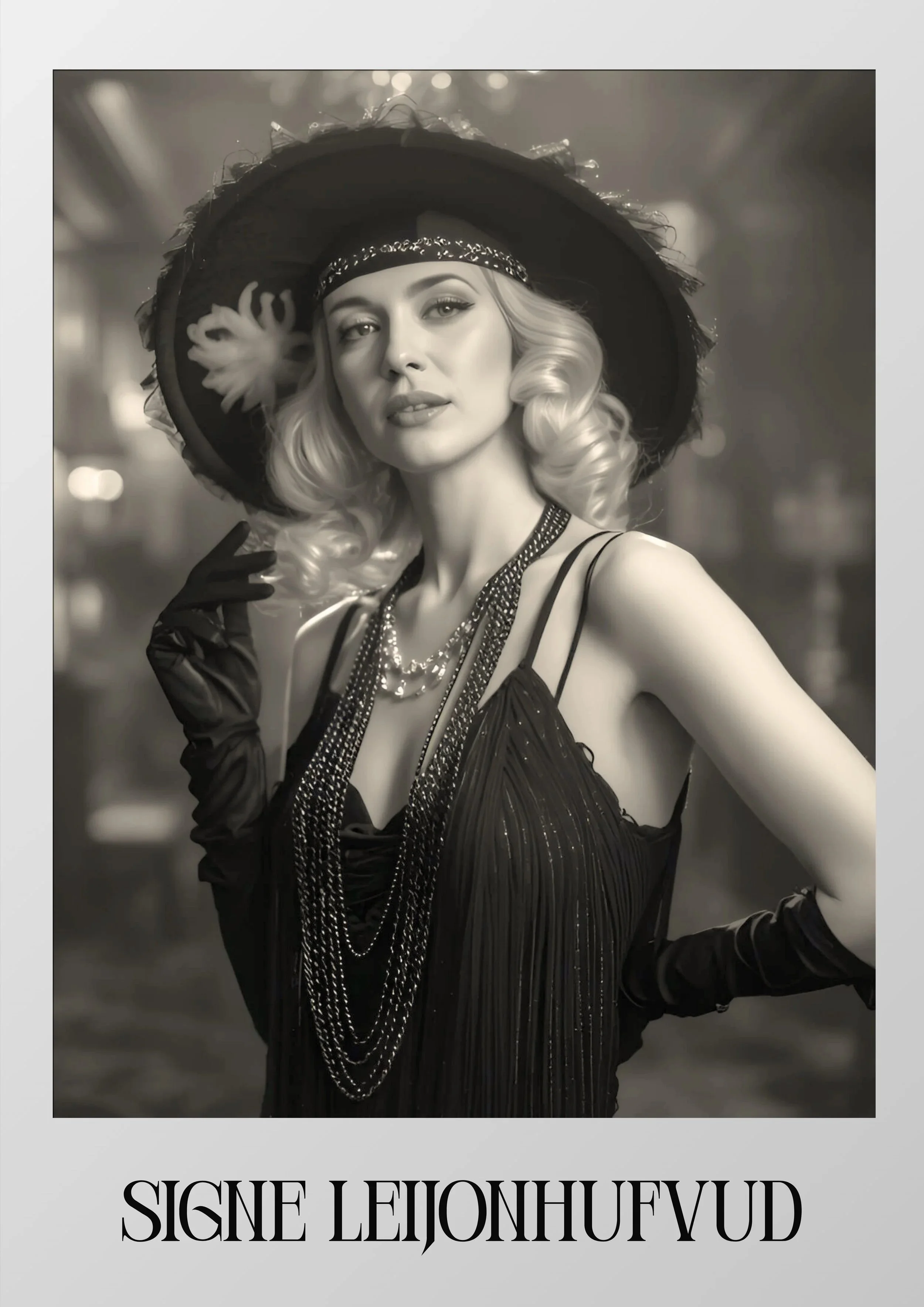 Premiär för en ny interaktiv mordgåta på Krusenberg Herrgård: Döden är din värd. Text längst ner: 'Signe Lejonhufvud'. Grafik av Josefine Danell Karlberg.