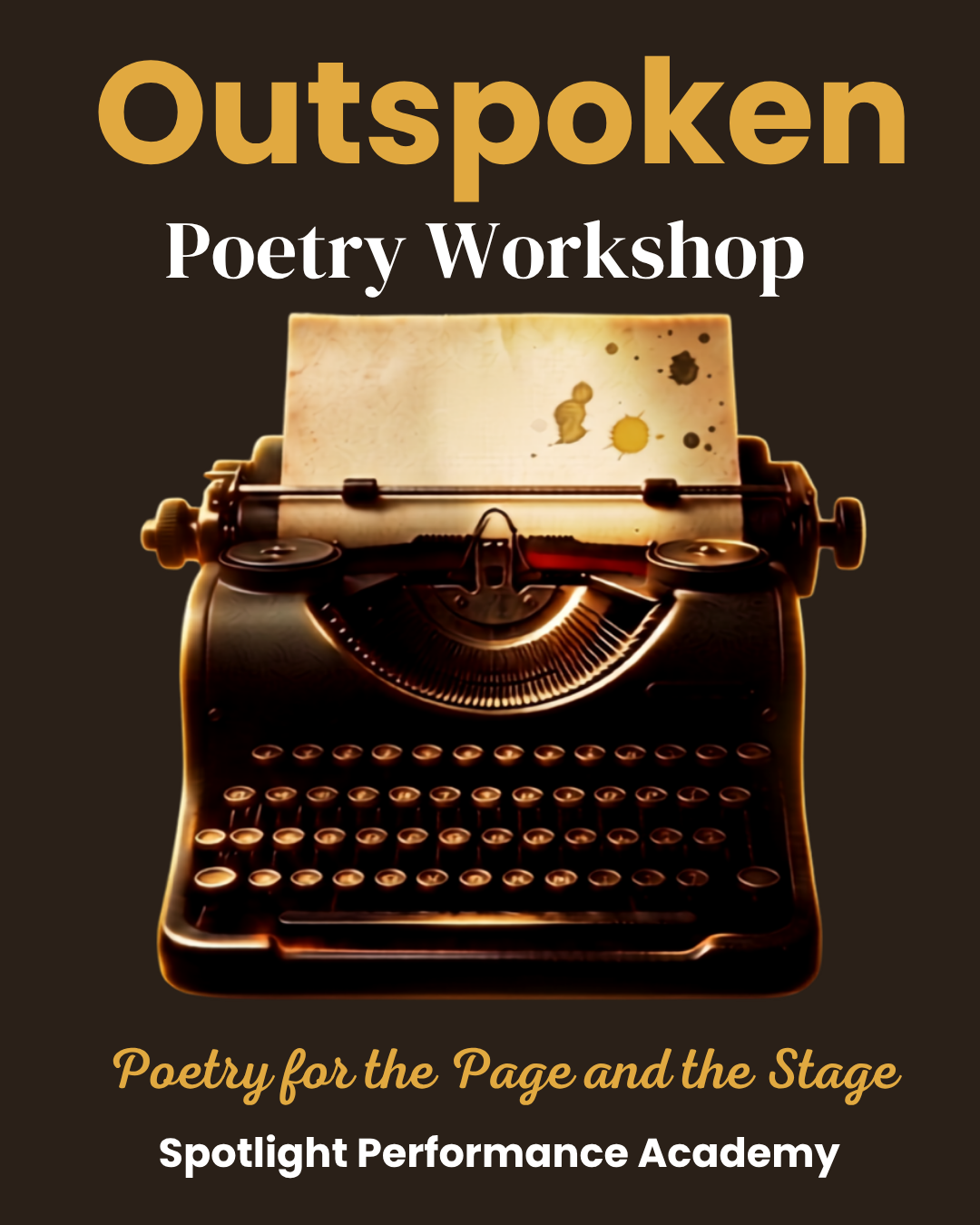 Outspoken: Poetry Workshop for Adults