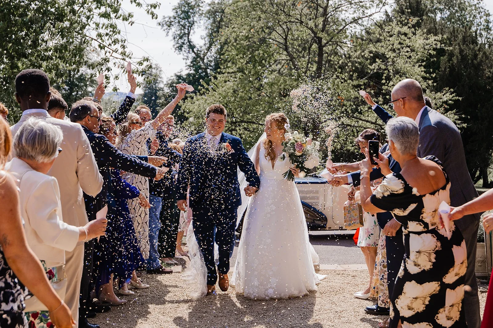 confetti at Ettington Park Hotel