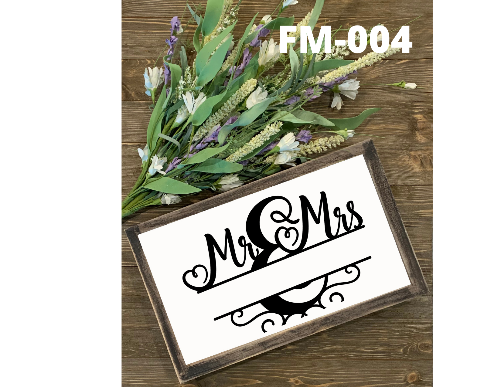 Mr. & Mrs. Rectangle Sign